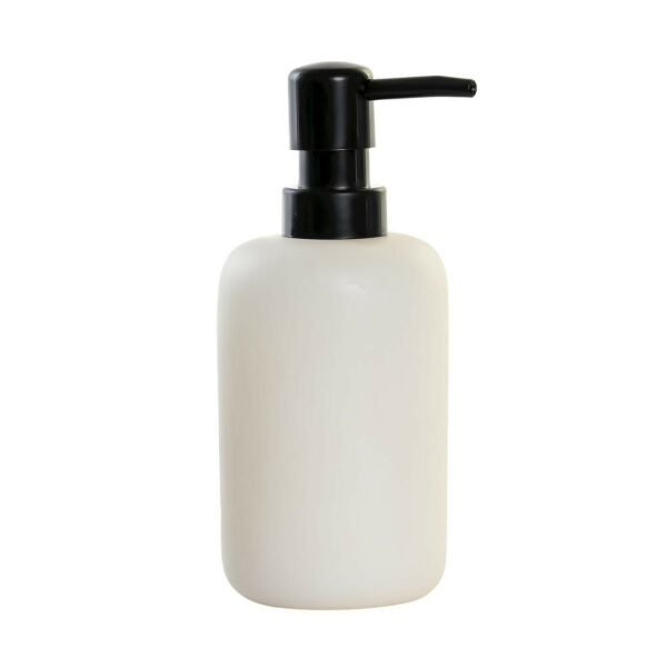 Items Zeeppompje/dispenser - marmer look wit - polystone - 9 x 17 cm - keuken/badkamer/toilet