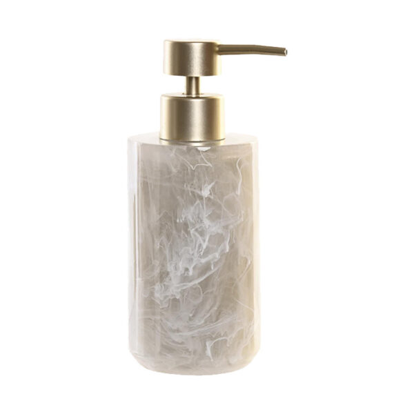 Items Zeeppompje - marmer look - polyresin - grijs - 17 cm - keuken -