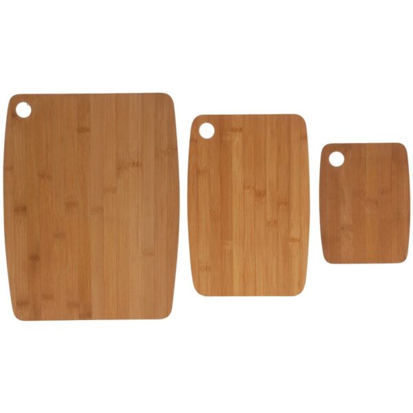Set van 3x snijplanken/serveerplanken - broodplankjes - bamboe hout -