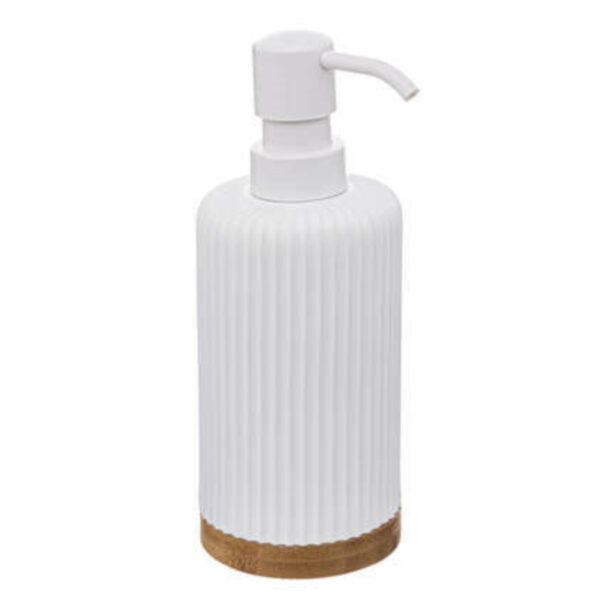 5Five Zeeppompje/dispenser - kunststeen - wit - 270 ml - navulbaar - toilet/badkamer/toilet -