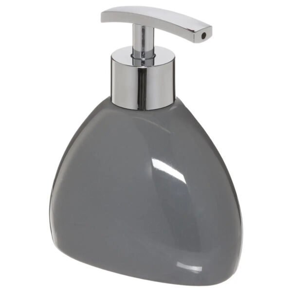 5Five Zeeppompje/dispenser - keramiek - grijs - 300 ml - navulbaar -