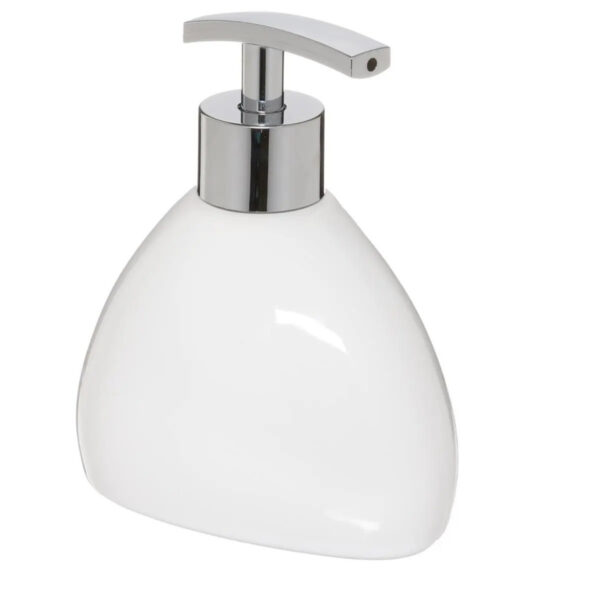 5Five Zeeppompje/dispenser - keramiek - wit - 300 ml - navulbaar