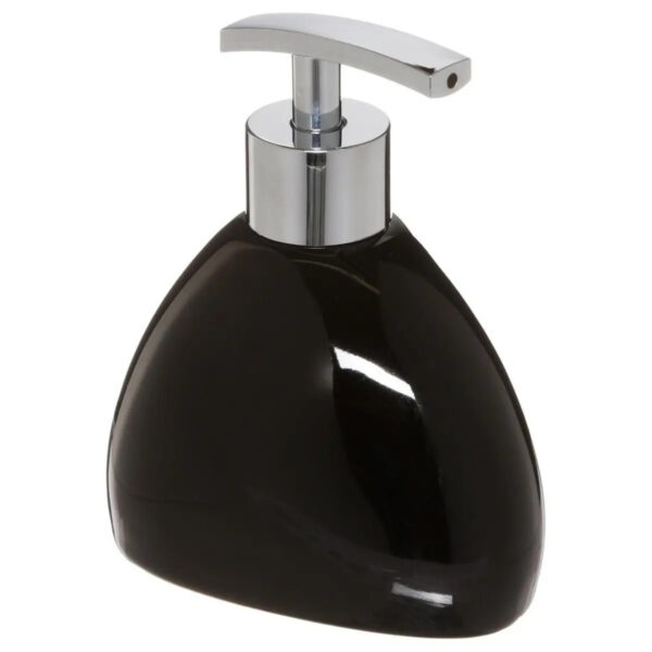 5Five Zeeppompje/dispenser - keramiek - zwart - 300 ml - navulbaar