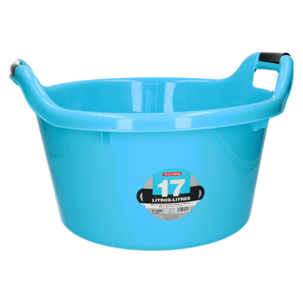 Plastic Forte Afwasbak - 15L - blauw - 42 x 40 x 25 cm - met handvatten - teiltje -