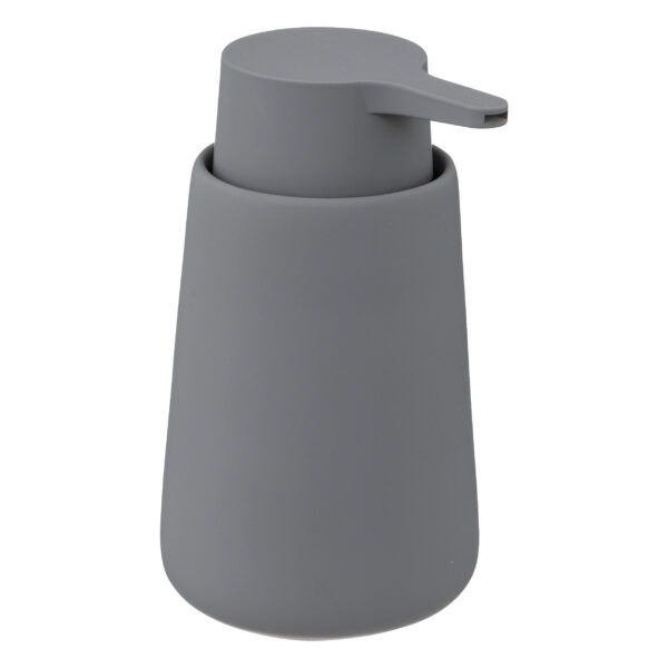 5Five Zeeppompje/dispenser - keramiek - grijs - 250 ml - keuken/badkamer/toilet -