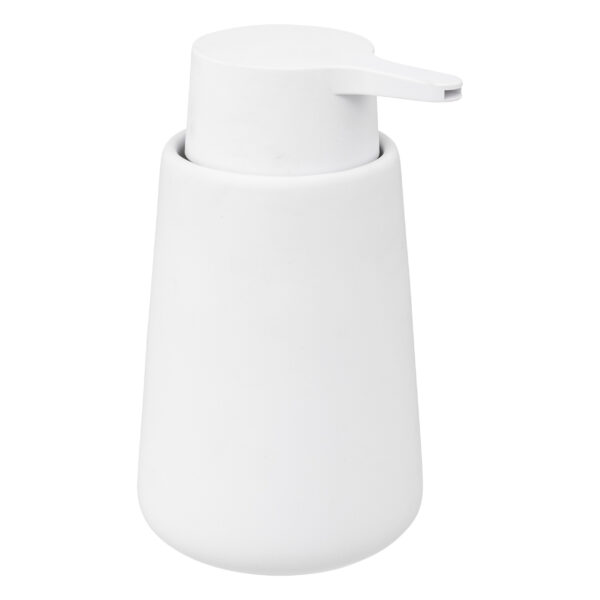 5Five Zeeppompje/dispenser - keramiek - wit - 250 ml - keuken/toilet/badkamer -