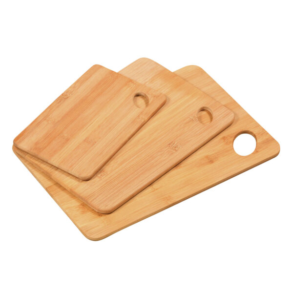 Kesper Keuken voedsel bereiden snijplanken - set 3x stuks - bamboe hout - verschillende formaten