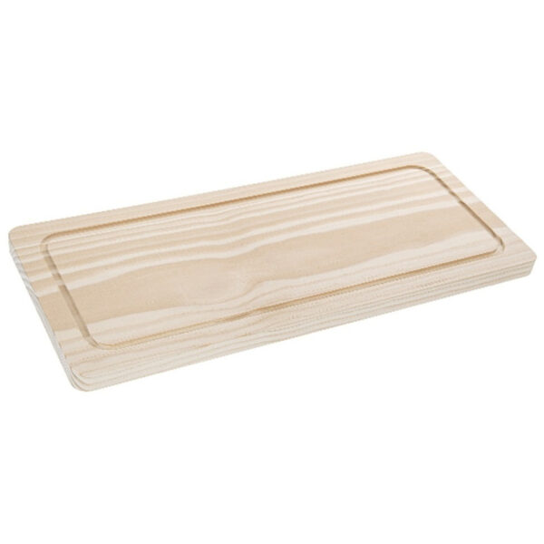 Snijplank voor stokbrood/steak - blank hout - met sapgeul - extra lang - 50 x 22 x 2 cm - keuken ser -