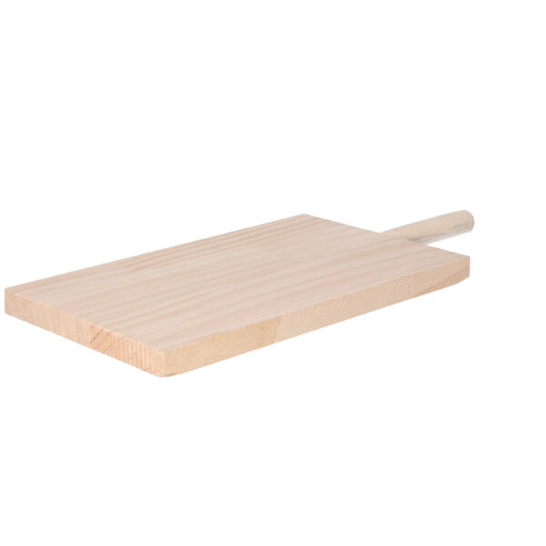 Snijplank/serveerplank blank hout - met handvat - 36 x 16 x 2 cm - keuken borrelplank/tapasplank -
