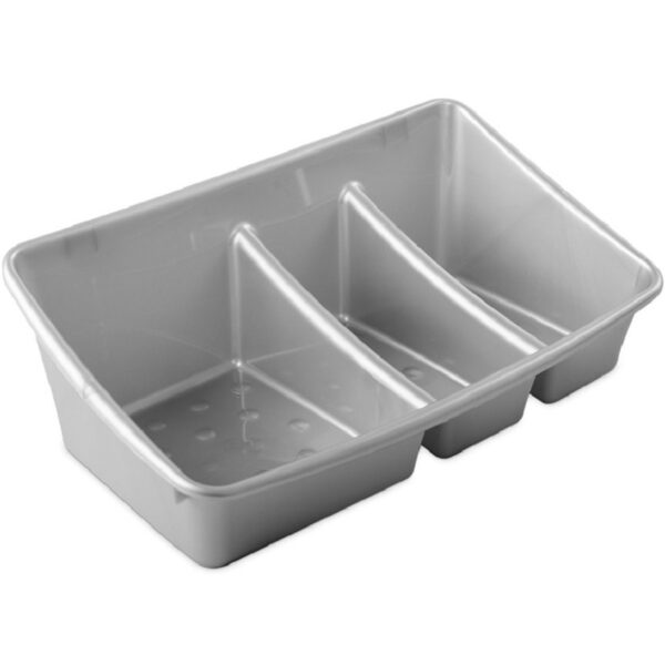 Aanrechtbak - grijs - kunststof - 23x13x8 cm - 3 vakken organizer -