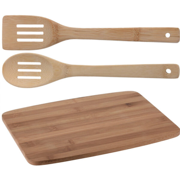 Excellent Houseware Snijplank met 2 spatels - 23 x 33 cm - van hout