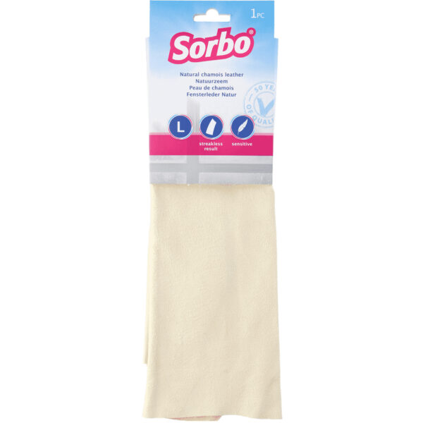 Sorbo Zeemdoeken/zemen lappen - beige - 35 x 52 cm - natuurzeem