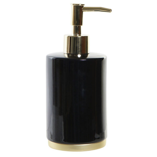 Items Zeeppompje - keramiek/metaal - zwart en goudkleurig - 350 ml -