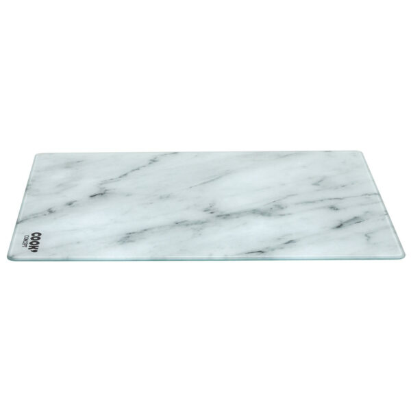 Cook Concept snijplank van glas - witte marmer print - 40 x 30 cm -