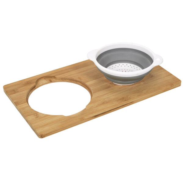Cook Concept Snijplank met vergiet set - bamboe/kunststof - 50 x 28 cm -