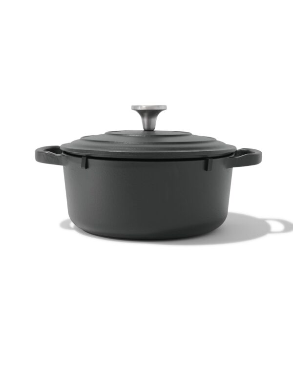 HEMA Braadpan Ø24cm Lyon Gietijzer PFAS-vrij (zwart)