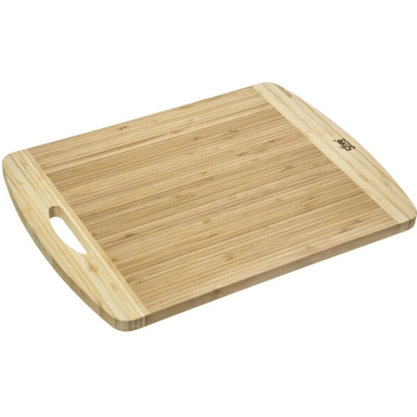 Snijplank met handvat 40 x 30 cm van bamboe hout -