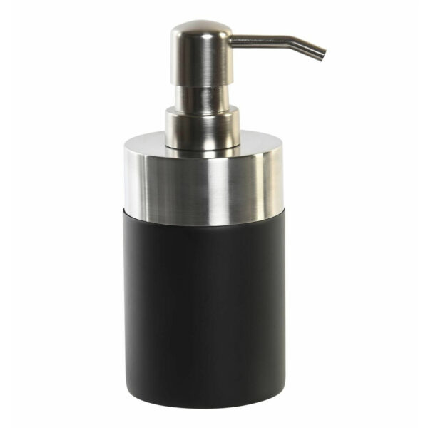 Items Zeeppompje/dispenser - zwart - klassiek - polyresin - 9 x 17 cm - keuken/toilet/badkamer -