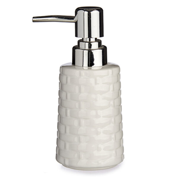 Berilo Zeeppompje - keramiek - wit - zilver - 150 ml - navulbaar -