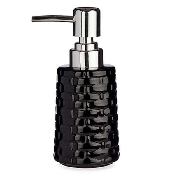 Berilo Zeeppompje - keramiek - zwart/zilver - 150 ml - navulbaar -