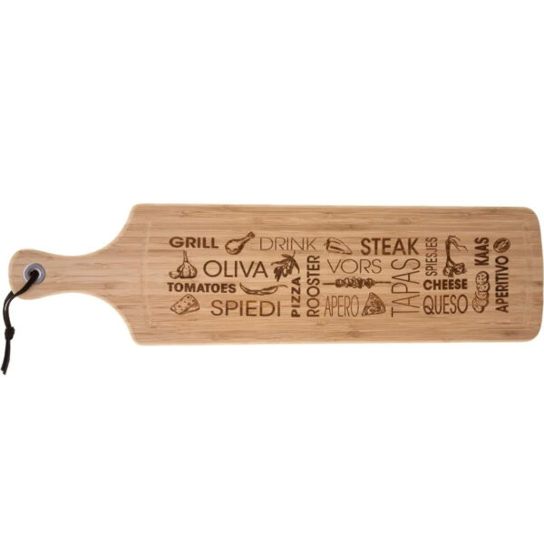 Secret de Gourmet Serveerplank - bamboe hout - tapas - 59 x 15 cm -