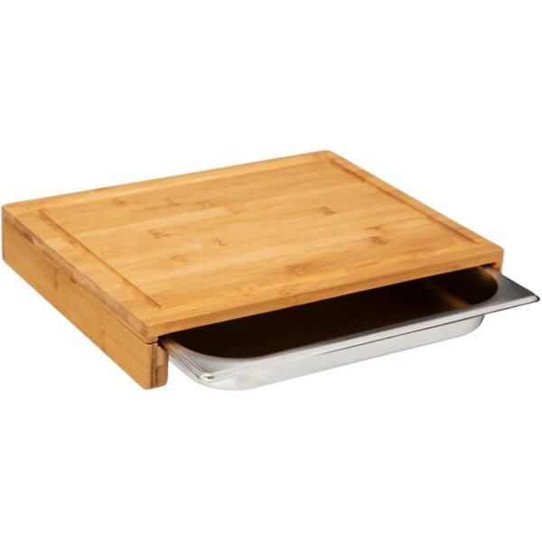 5Five Snijplank rechthoek met opvangbak - 35 x 28 cm - bamboe -