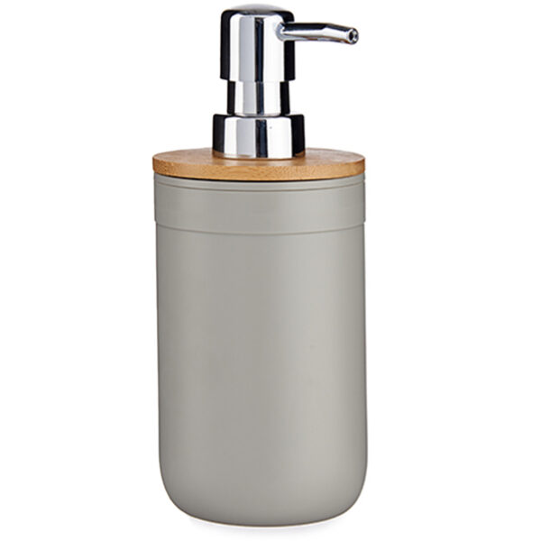 Berilo Zeeppompje/dispenser - kunststof - lichtgrijs - 350 ml - navulbaar - keuken/toilet/badkamer -
